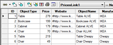 dbConnect Data View